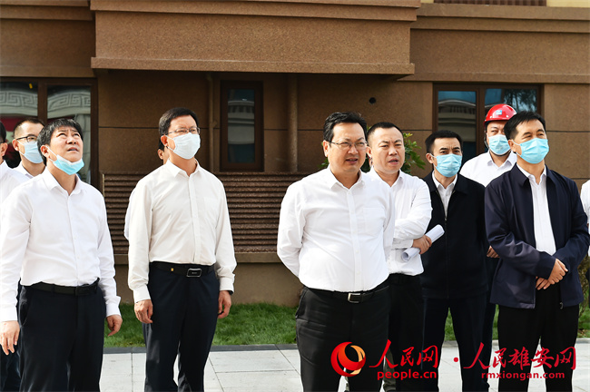 9月3日，張國華到容東片區(qū)華望城調(diào)研市場化住宅項目建設(shè)情況。劉向陽攝