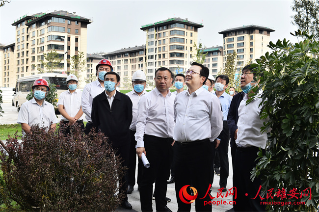 9月3日，張國華到容東片區(qū)華望城調(diào)研市場化住宅項目建設(shè)情況。劉向陽攝