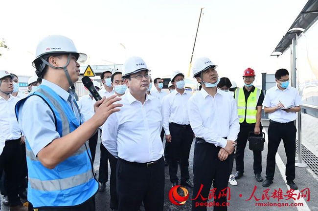 張國華調(diào)研起步區(qū)、啟動區(qū)項目建設。劉向陽攝