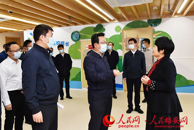 張國華調(diào)研容城縣、容西片區(qū)及千年秀林安全生產(chǎn)工作。劉向陽攝