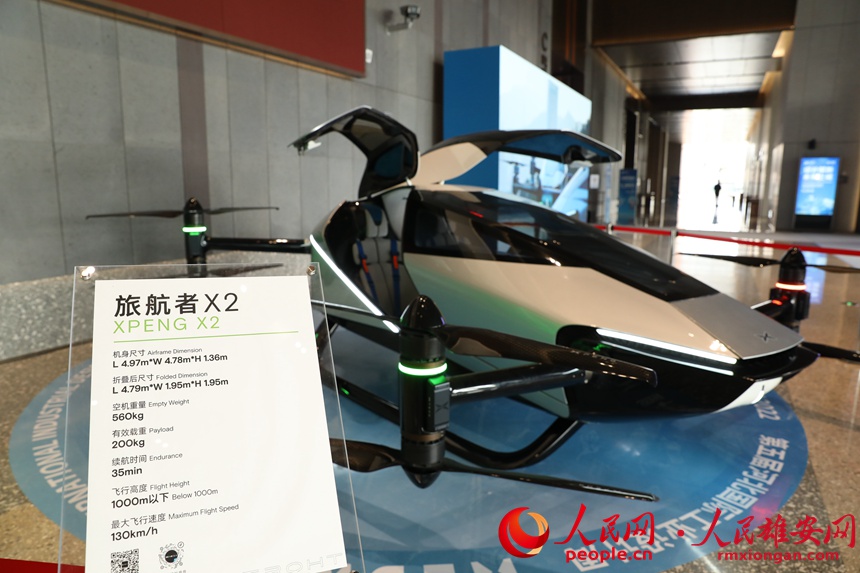小鵬飛行汽車旅航者X2。人民網(wǎng) 李兆民攝
