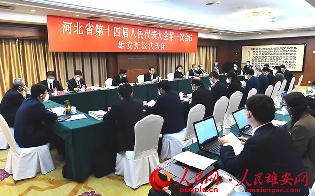雄安新區(qū)代表團(tuán)審議省人大常委會和省法院省檢察院工作報(bào)告。劉向陽攝