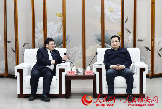 張國華與航天宏圖信息技術(shù)股份有限公司董事長王宇翔一行舉行工作座談。劉向陽攝