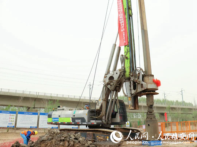 雄安樞紐工程施工現(xiàn)場。中鐵六局供圖