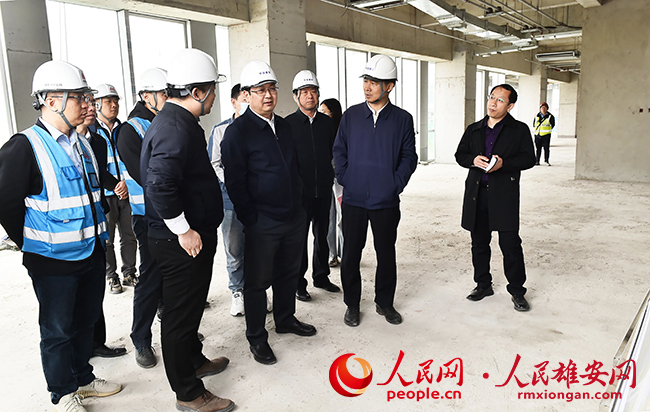 張國華調(diào)研容東片區(qū)重點項目建設(shè)情況。劉向陽攝