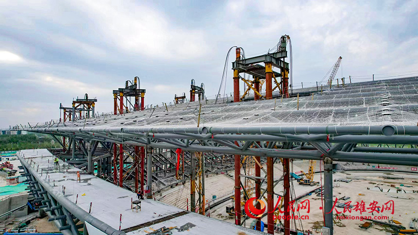 雄安體育中心項目建設現(xiàn)場。北京城建集團供圖